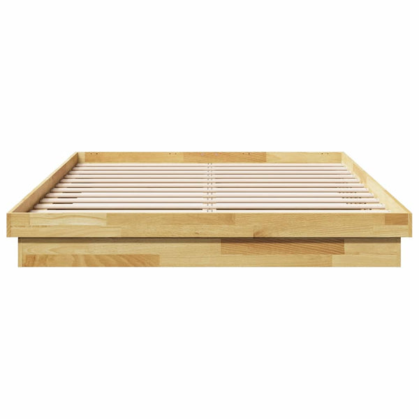 Massivholzbett 150x200 cm Eiche ohne Matratze