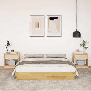 Massivholzbett Eiche 135x190 cm ohne Matratze