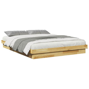 Massivholzbett Eiche 135x190 cm ohne Matratze
