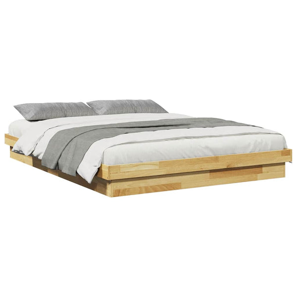 Massivholzbett Eiche 135x190 cm ohne Matratze