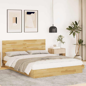 Massivholzbett Eiche 160x200 cm ohne Matratze