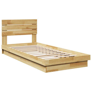 Massivholzbett Eiche 90x190 cm ohne Matratze
