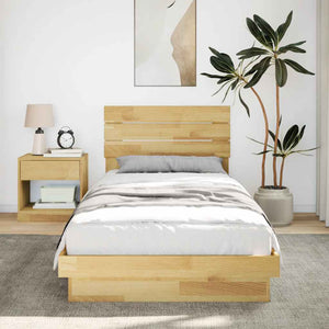 Massivholzbett Eiche 90x190 cm ohne Matratze