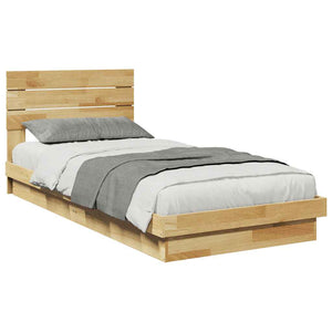 Massivholzbett Eiche 90x190 cm ohne Matratze