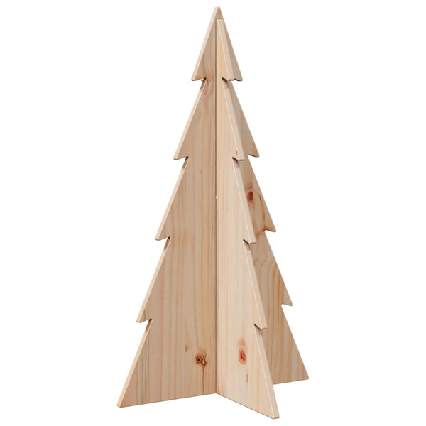 vidaXL Sapin de Noël à décorer en bois 80 cm en pin massif
