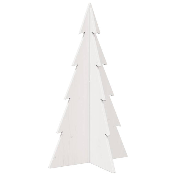 vidaXL Sapin de Noël à décorer Blanc 80 cm Bois de pin massif