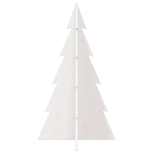 vidaXL Sapin de Noël à décorer Blanc 80 cm Bois de pin massif