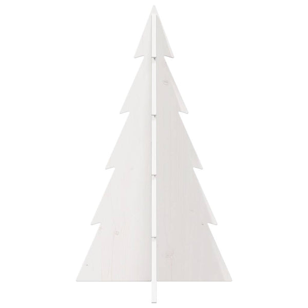 vidaXL Sapin de Noël à décorer Blanc 80 cm Bois de pin massif