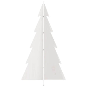 vidaXL Sapin de Noël à décorer Blanc 80 cm Bois de pin massif