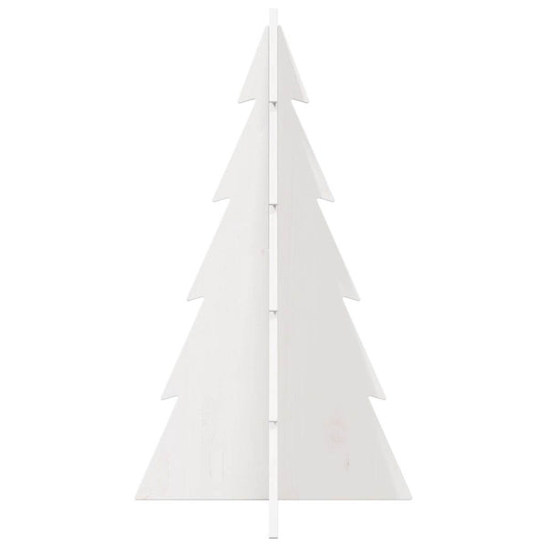 vidaXL Sapin de Noël à décorer Blanc 80 cm Bois de pin massif
