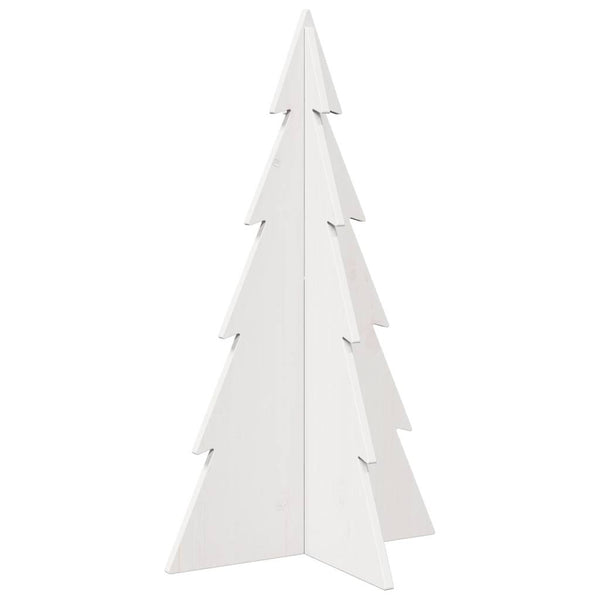vidaXL Sapin de Noël à décorer Blanc 80 cm Bois de pin massif