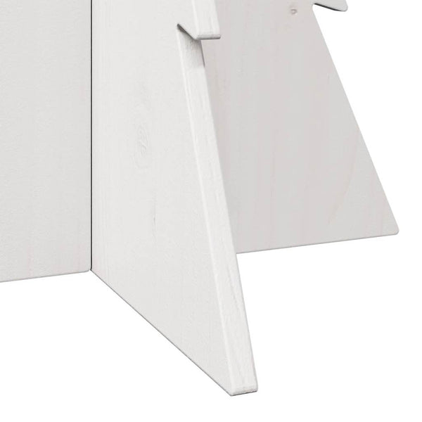 vidaXL Sapin de Noël à décorer Blanc 80 cm Bois de pin massif