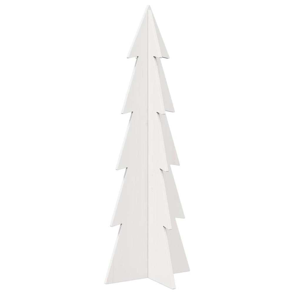 vidaXL Christmas Tree for Decorating White 112 cm Solid Pine Wood