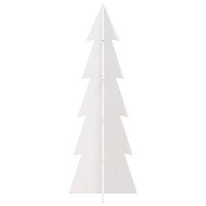 vidaXL Sapin de Noël à décorer Blanc 112 cm Bois de pin massif