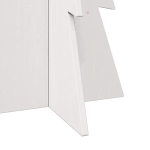 vidaXL Sapin de Noël à décorer Blanc 112 cm Bois de pin massif