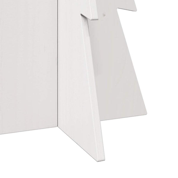 vidaXL Sapin de Noël à décorer Blanc 112 cm Bois de pin massif