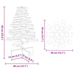 Weihnachtsbaum Weiß 60cm Kiefer Massivholz