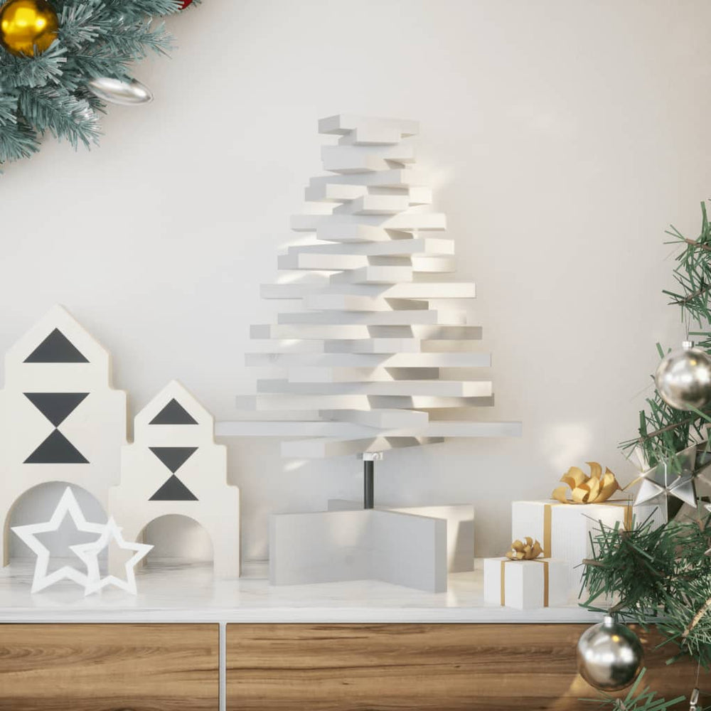 Weihnachtsbaum Weiß 60cm Kiefer Massivholz