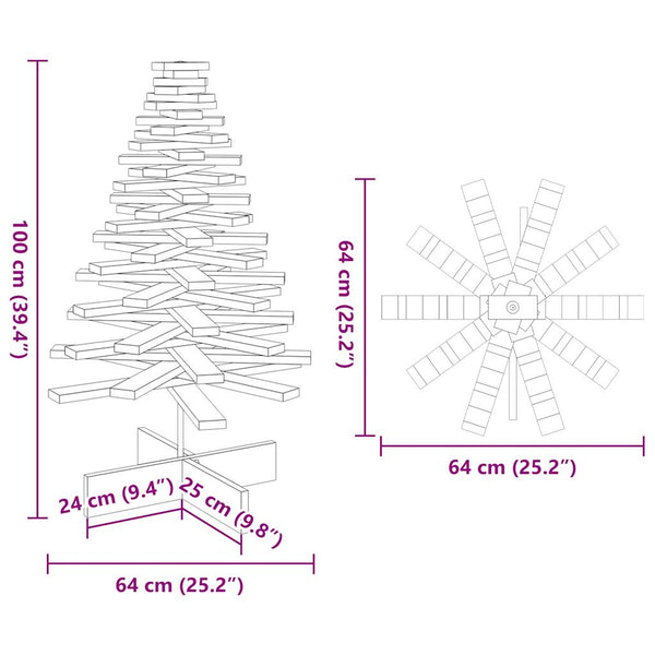 Weihnachtsbaum Weiß 100cm Kiefer Massivholz