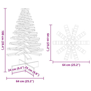 Weihnachtsbaum aus Holz zum Schmücken 100cm