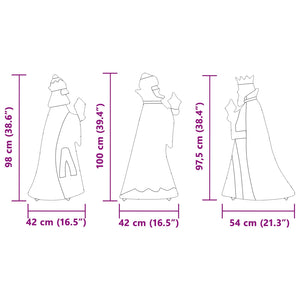 3 Heilige Könige Weihnachtsbeleuchtung Warmweiß 105 cm