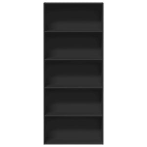 Schwarzes Bücherregal 80x30x189 cm