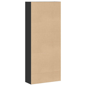 Schwarzes Bücherregal 80x30x189 cm
