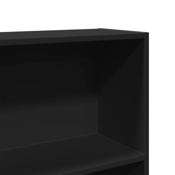 Schwarzes Bücherregal 80x30x189 cm