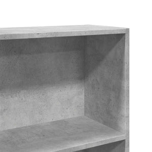 Betongraues Bücherregal, 80x189 cm