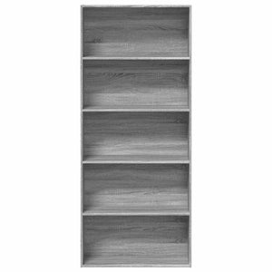 Bücherregal Grau Sonoma 80x30x189 cm