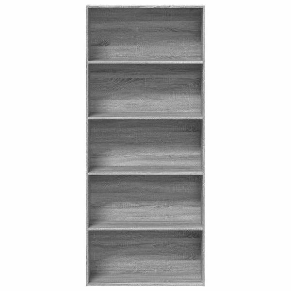 Bücherregal Grau Sonoma 80x30x189 cm