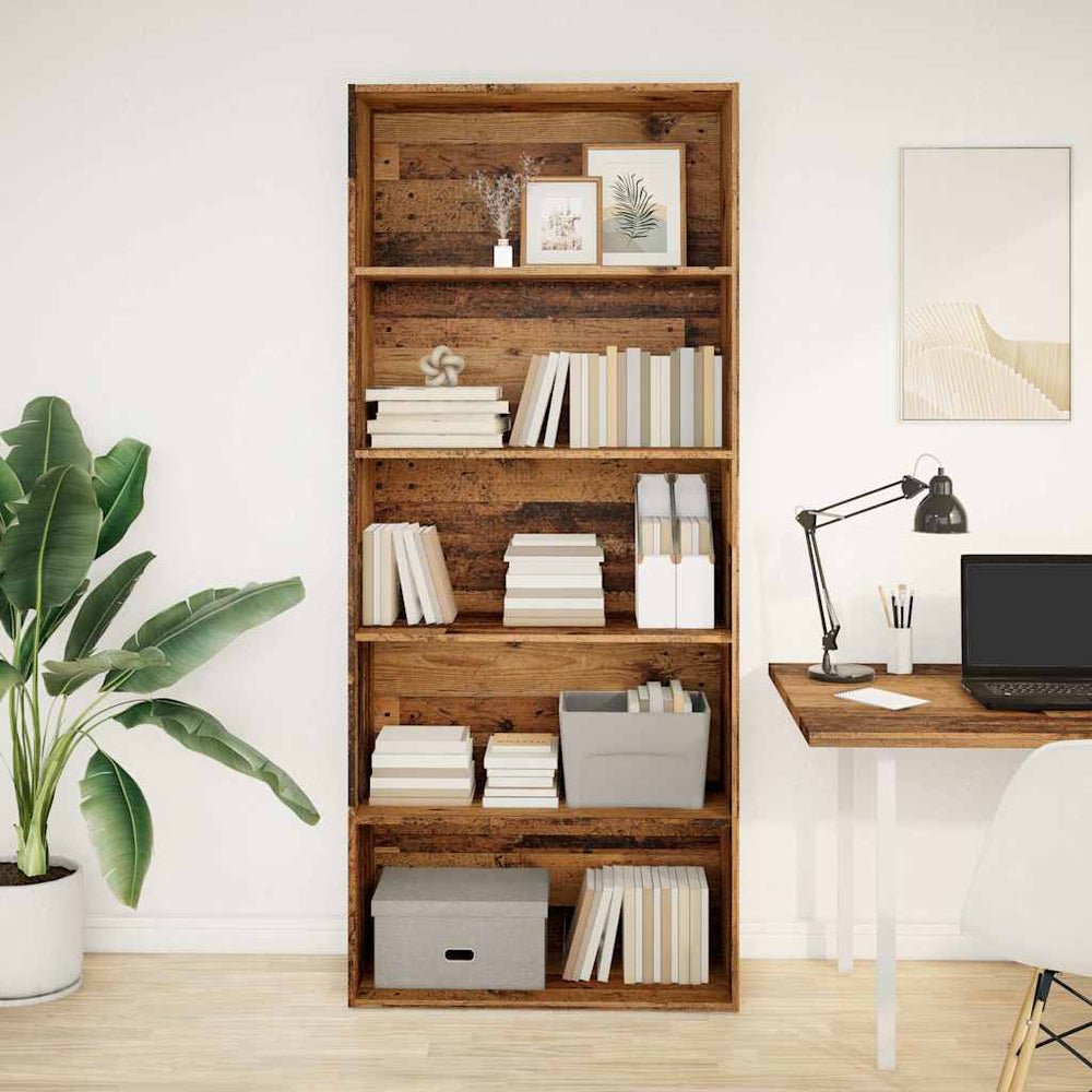Bücherregal Altholz-Optik 80x30x189 cm