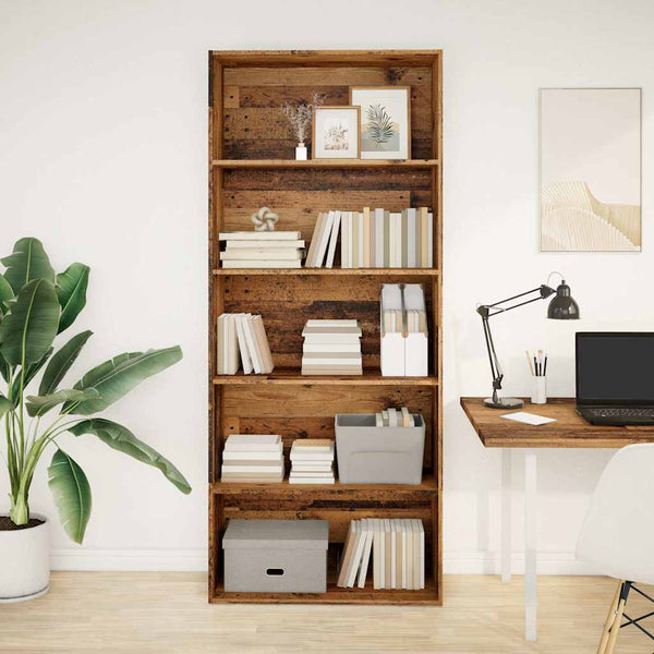 Bücherregal Altholz-Optik 80x30x189 cm