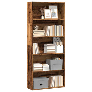 Bücherregal Altholz-Optik 80x30x189 cm