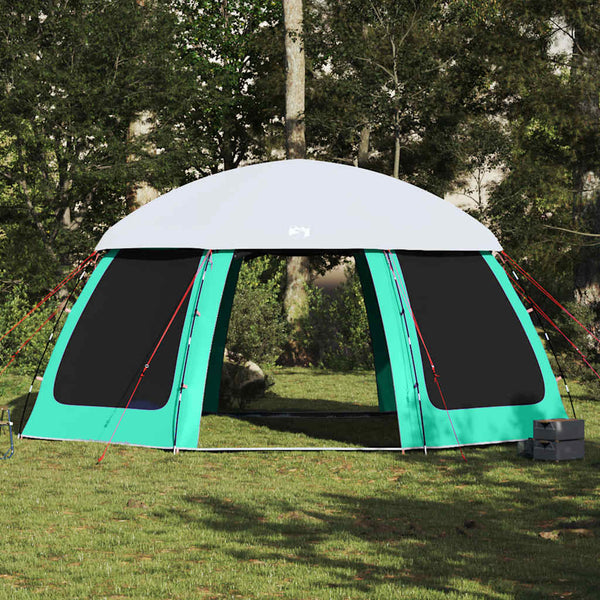 vidaXL Tente de piscine avec auvent amovible et moustiquaires vert mer 510x510 cm