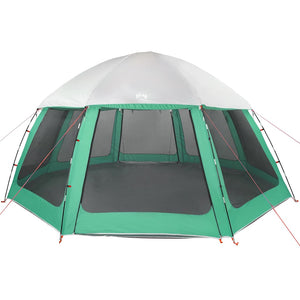 vidaXL Tente de piscine avec auvent amovible et moustiquaires vert mer 510x510 cm