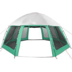 vidaXL Tente de piscine avec auvent amovible et moustiquaires vert mer 510x510 cm