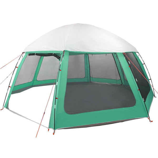 vidaXL Tente de piscine avec auvent amovible et moustiquaires vert mer 510x510 cm