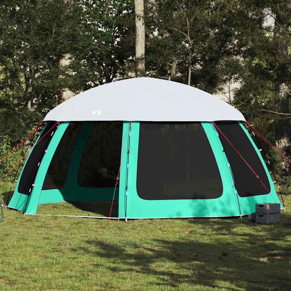 vidaXL Tente de piscine avec auvent amovible et moustiquaires vert mer 510x510 cm