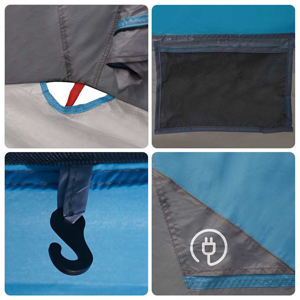 Campingzelt 4 Personen - Wasserdicht Blau