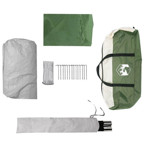 vidaXL Tente familiale pour 6 personnes verte et imperméable