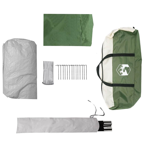 vidaXL Tente familiale pour 6 personnes verte et imperméable