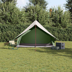 vidaXL Tente familiale avec toit vert et blanc 256 x 256 x 185 cm
