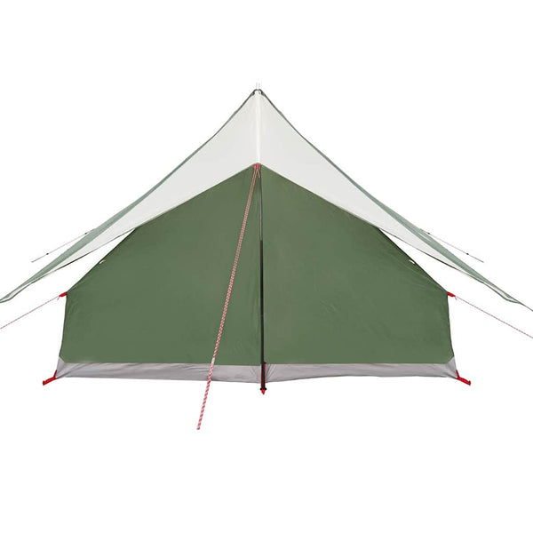 vidaXL Tente familiale avec toit vert et blanc 256 x 256 x 185 cm