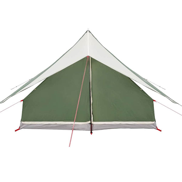vidaXL Tente familiale avec toit vert et blanc 256 x 256 x 185 cm