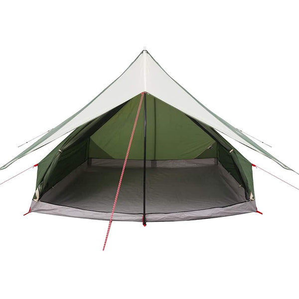 vidaXL Tente familiale avec toit vert et blanc 256 x 256 x 185 cm