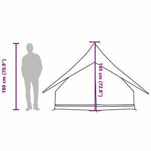 vidaXL Tente familiale avec toit vert et blanc 256 x 256 x 185 cm