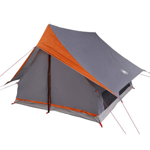 Familienzelt mit Dach, Grau/Orange, 256cm