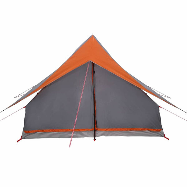 Familienzelt mit Dach, Grau/Orange, 256cm