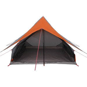 Familienzelt mit Dach, Grau/Orange, 256cm